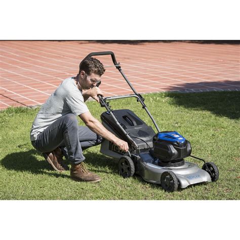 electric lawn mower with grass box|victa lawn mower wheels bunnings.